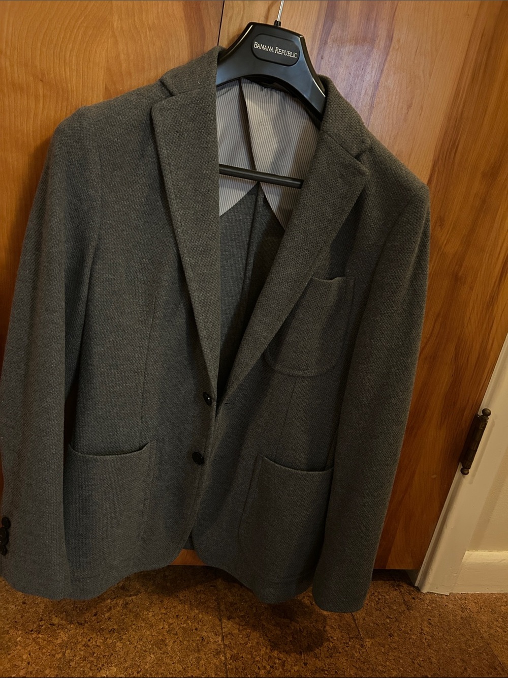 Banana Republic Men's Charcoal Gray Textured Sport Coat